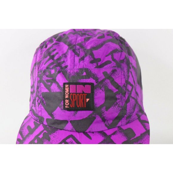 Vintage 90s InSport Spell Out Abstract Long Bill Speed Pull Running Hat Cap USA main image 6